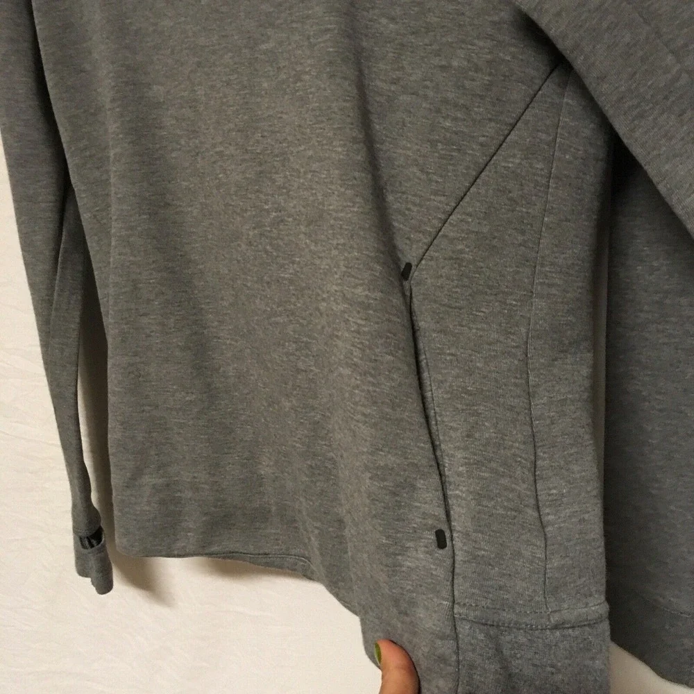 Nike Gray Pull Over Hoodie Mock Neck Kids XL‎ Women Small Black Nike Swoosh Logo